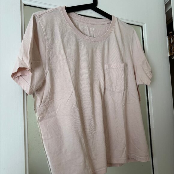 Everlane Pink Pocket Crewneck TShirt - Picture 1 of 3